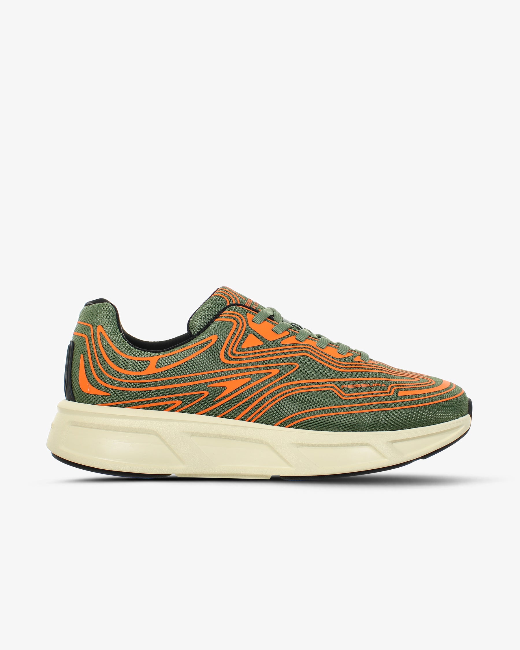Run 01 Tessuto Verde Arancione Fessura Italia